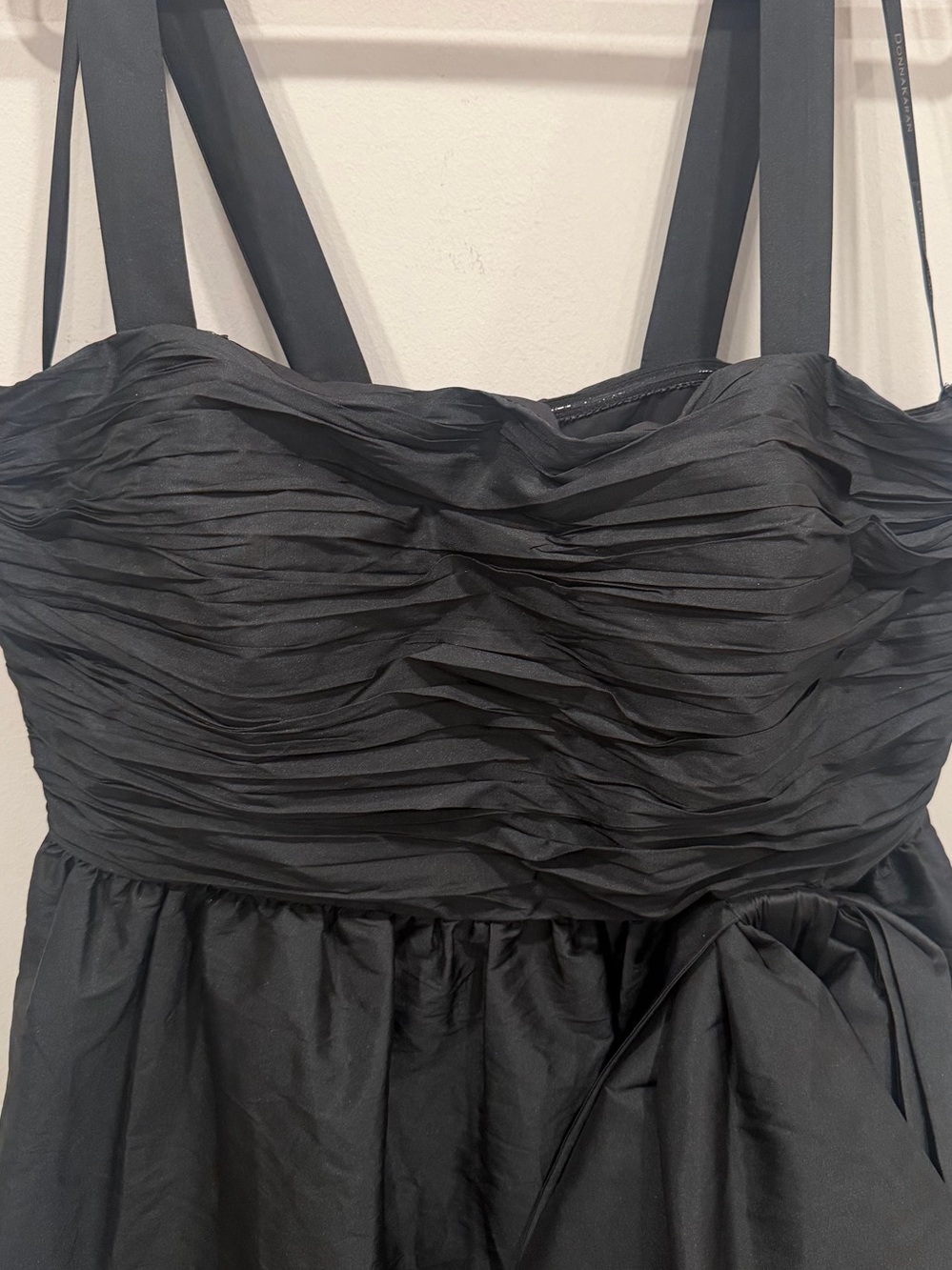 Donna Karan New York Black Ruched Ball Gown Dress Size 14 NWT Formal Evening - Picture 10 of 10